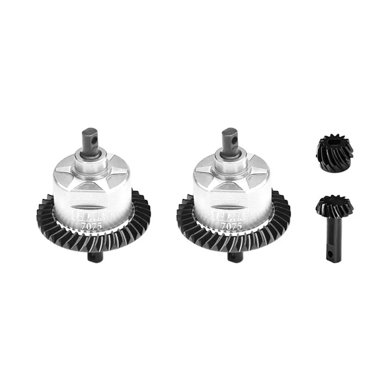Aluminum 7075 Alloy + 4140 Carbon Steel Front & Rear Complete Differential For Traxxas 1:10 Slash 4X4 / Rustler Vxl / Hoss Vxl 3S / Ford F-150 / Stampede / Jato 4X4 2S 4S / 1:7 Xo-01 - Silver 1