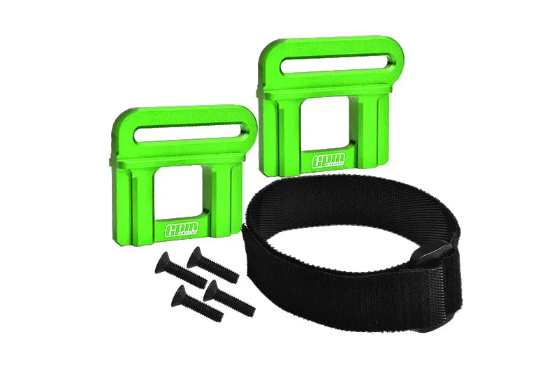 Aluminum 7075 Alloy Battery Hold-Down Retainer For Traxxas 1:8 4Wd Maxx Slash 6S Brushless Short Course Truck 102076-4 / 4Wd Sledge Monster Truck-95076-4 Upgrades - Green 1