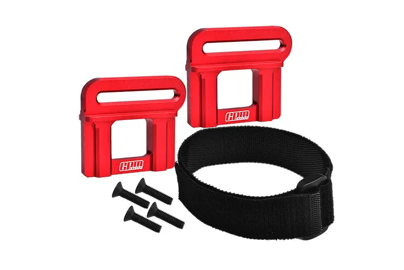 Aluminum 7075 Alloy Battery Hold-Down Retainer For Traxxas 1:8 4Wd Maxx Slash 6S Brushless Short Course Truck 102076-4 / 4Wd Sledge Monster Truck-95076-4 Upgrades - Red 1
