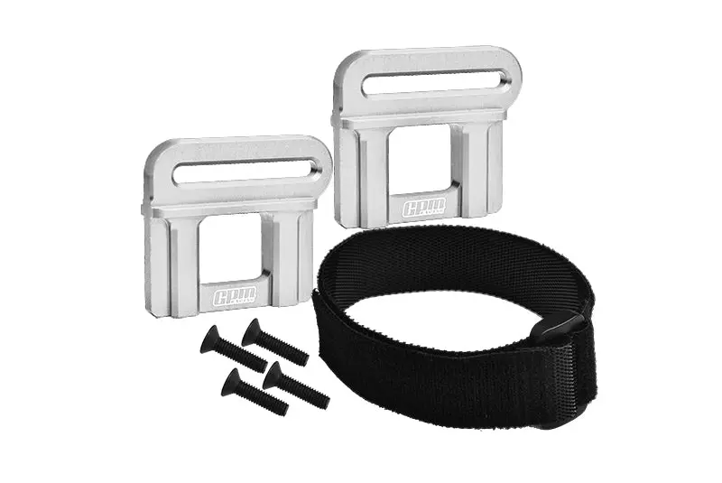 Aluminum 7075 Alloy Battery Hold-Down Retainer For Traxxas 1:8 4Wd Maxx Slash 6S Brushless Short Course Truck 102076-4 / 4Wd Sledge Monster Truck-95076-4 Upgrades - Silver 1