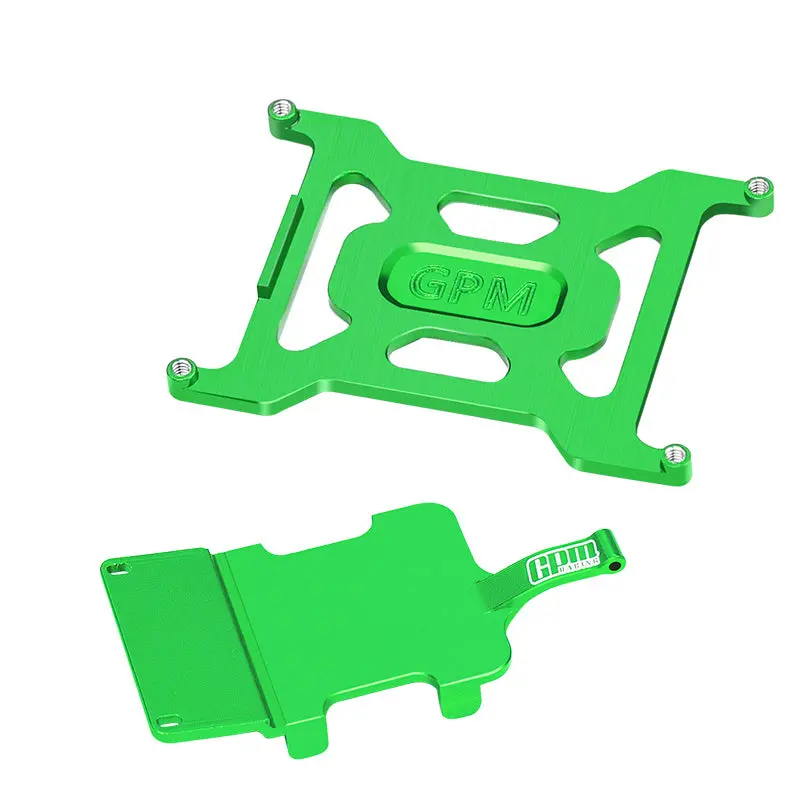 Aluminum 7075 Alloy Battery Holder & Electronics And Receiver Mounting Plate For Losi 1/24 Micro-B 2Wd Buggy Rtr-Los00007 Upgrades - Green 1