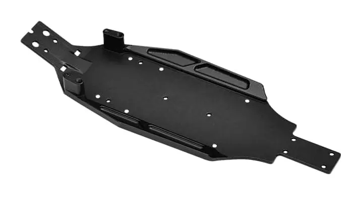 Aluminum 7075 Alloy Chassis Plate For Losi 1/24 Micro-B 2Wd Buggy Rtr-Los00007 Upgrade Parts - Black 1