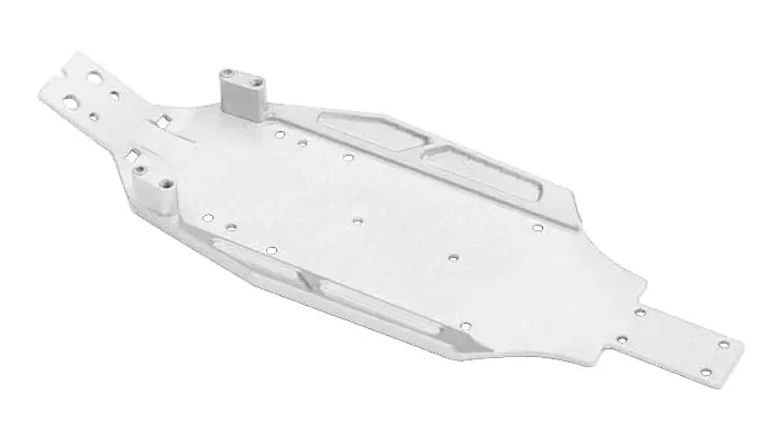 Aluminum 7075 Alloy Chassis Plate For Losi 1/24 Micro-B 2Wd Buggy Rtr-Los00007 Upgrade Parts - Silver 1