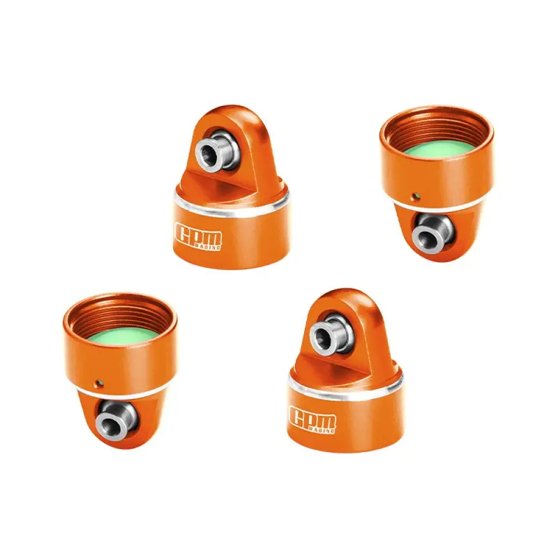 Aluminum 7075 Alloy Damper Top Cap For Gpm Optional And Original Shock Absorbers For Traxxas 1/6 Funco Pro Scale 2Wd Sand Car 8S-109076-4 Upgrades - Orange 1
