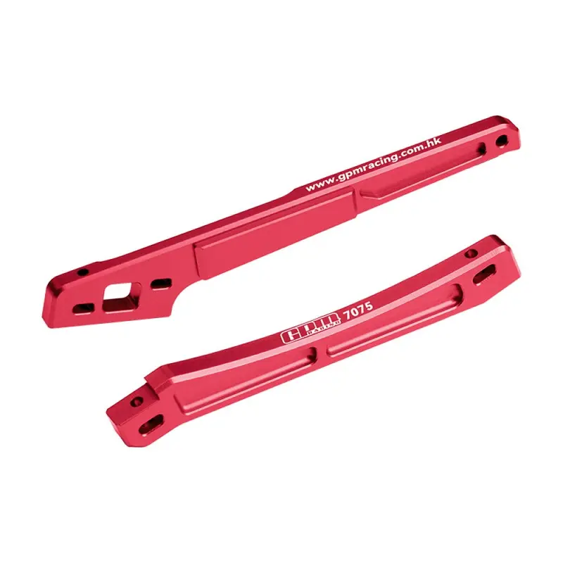 Aluminum 7075 Alloy Front And Rear Chassis Brace For Arrma 1/8 Kraton 6S Exb / Kraton 6S V6 Speed Truck Upgrades - Red 1