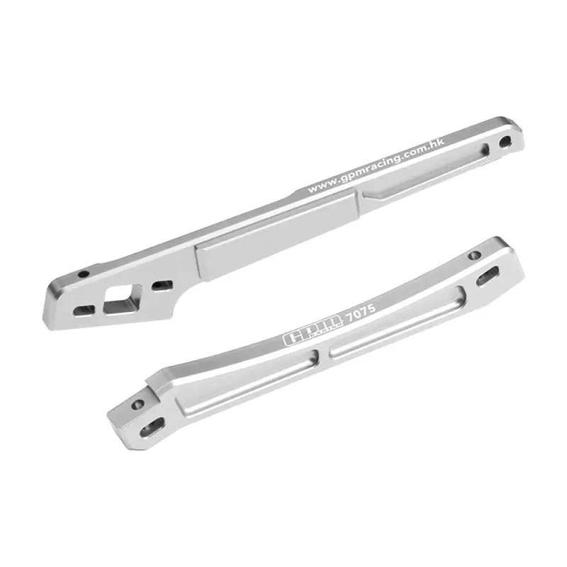 Aluminum 7075 Alloy Front And Rear Chassis Brace For Arrma 1/8 Kraton 6S Exb / Kraton 6S V6 Speed Truck Upgrades - Silver 1