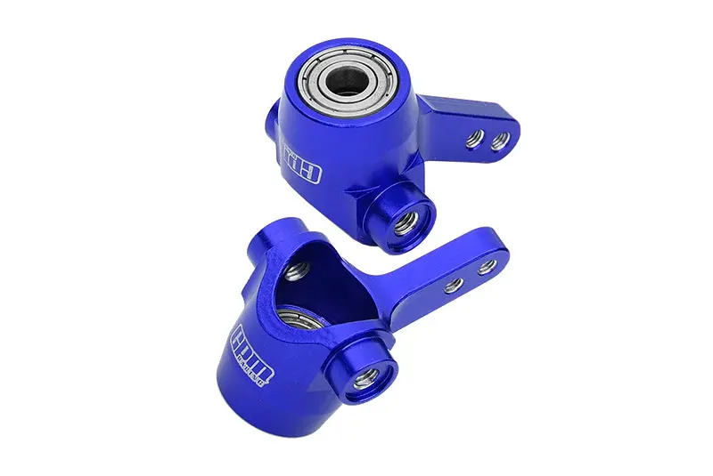 Aluminum 7075 Alloy Front Axle Knuckle (Larger Inner Bearings) For Tamiya 58737 Hotshot Ii 2024 Off-Road 4Wd Rc Car Upgrade Parts - Blue 1