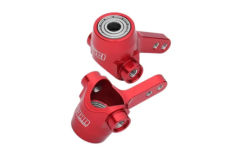 Aluminum 7075 Alloy Front Axle Knuckle (Larger Inner Bearings) For Tamiya 58737 Hotshot Ii 2024 Off-Road 4Wd Rc Car Upgrade Parts - Red 1