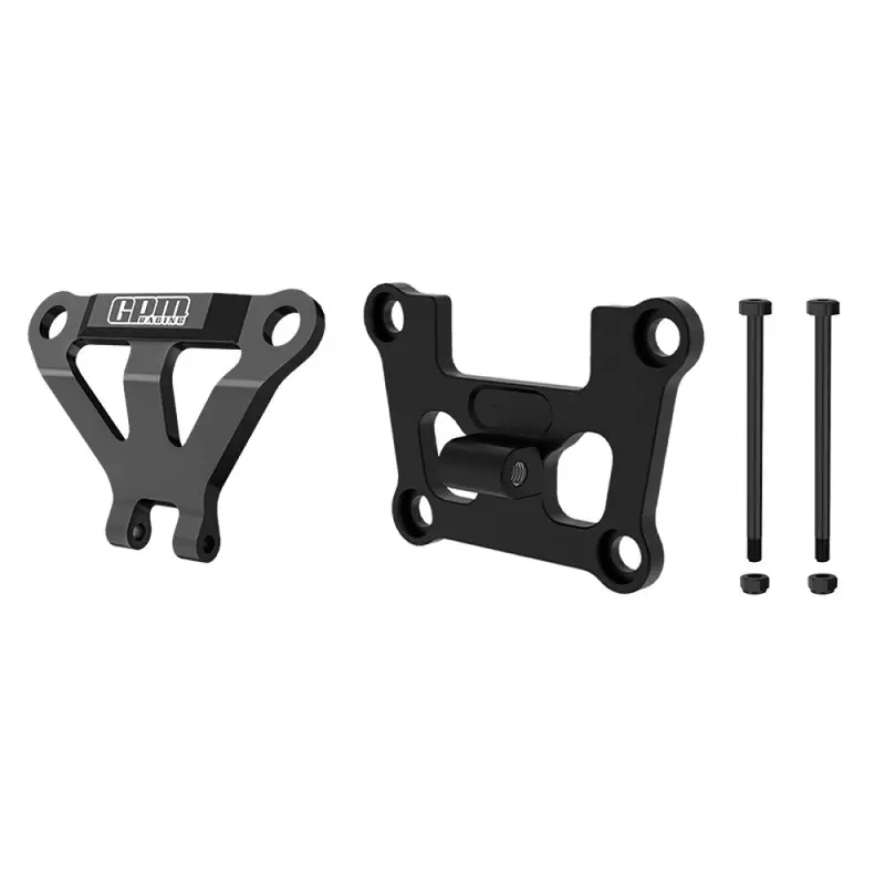 Aluminum 7075 Alloy Front Bulkhead Mount Strengthen & Front Bumper Support Mount For Traxxas 1/16 Mini Maxx 4Wd Rtr Brushless Monster Truck 107154-1 Upgrades - Black 1