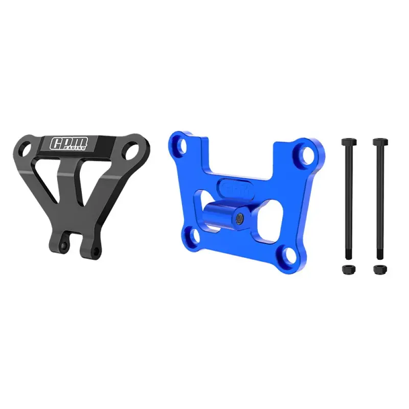 Aluminum 7075 Alloy Front Bulkhead Mount Strengthen & Front Bumper Support Mount For Traxxas 1/16 Mini Maxx 4Wd Rtr Brushless Monster Truck 107154-1 Upgrades - Blue 1