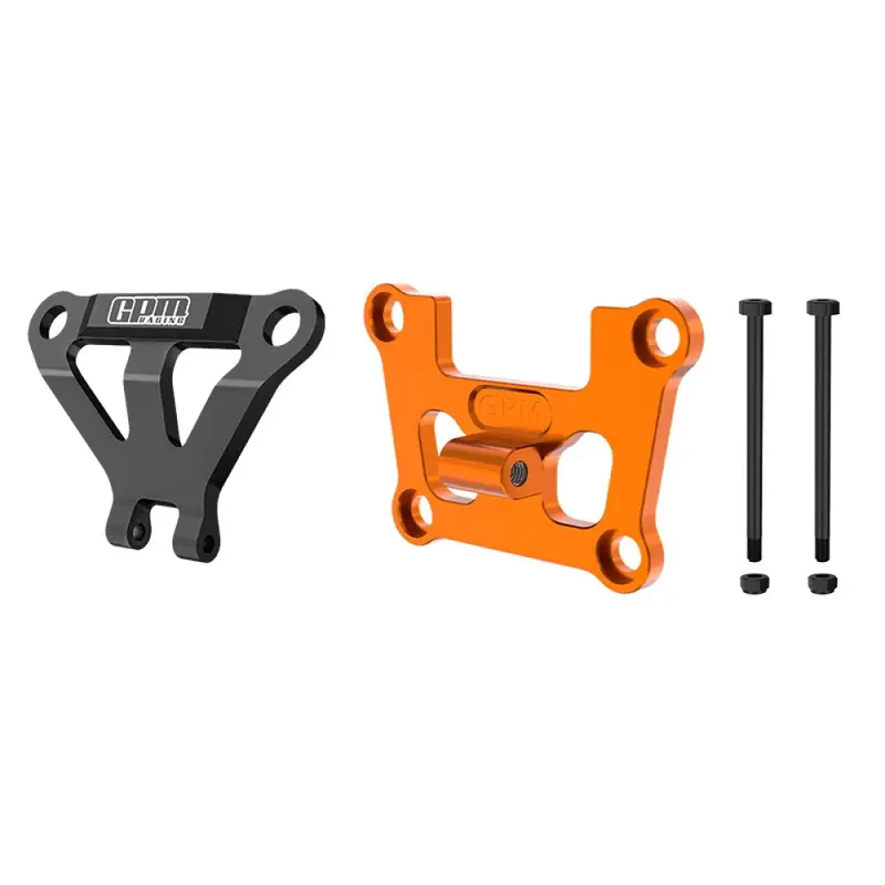 Aluminum 7075 Alloy Front Bulkhead Mount Strengthen & Front Bumper Support Mount For Traxxas 1/16 Mini Maxx 4Wd Rtr Brushless Monster Truck 107154-1 Upgrades - Orange 1