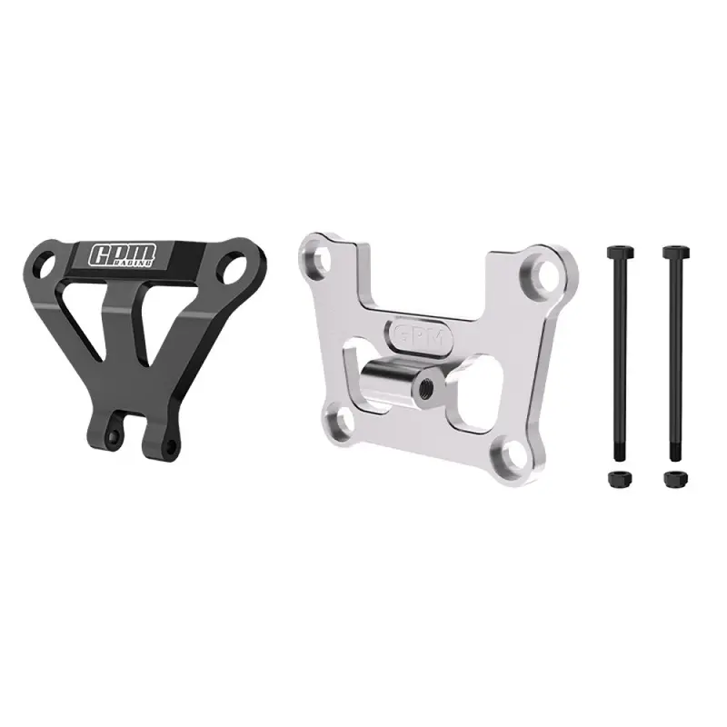 Aluminum 7075 Alloy Front Bulkhead Mount Strengthen & Front Bumper Support Mount For Traxxas 1/16 Mini Maxx 4Wd Rtr Brushless Monster Truck 107154-1 Upgrades - Silver 1