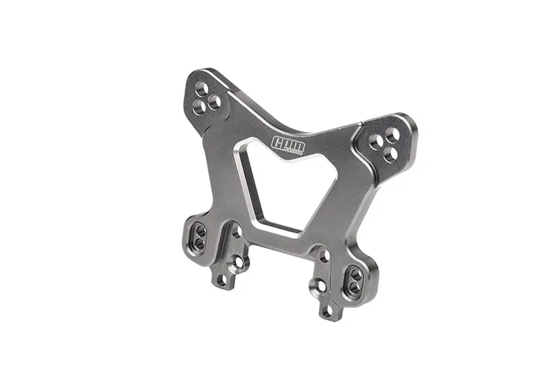 Aluminum 7075 Alloy Front Damper Plate For Losi 1/8 8Ight-Xe 4X4 Sensored Brushless Racing Buggy Rtr-Los04018 Upgrade Parts - Gray Silver 1