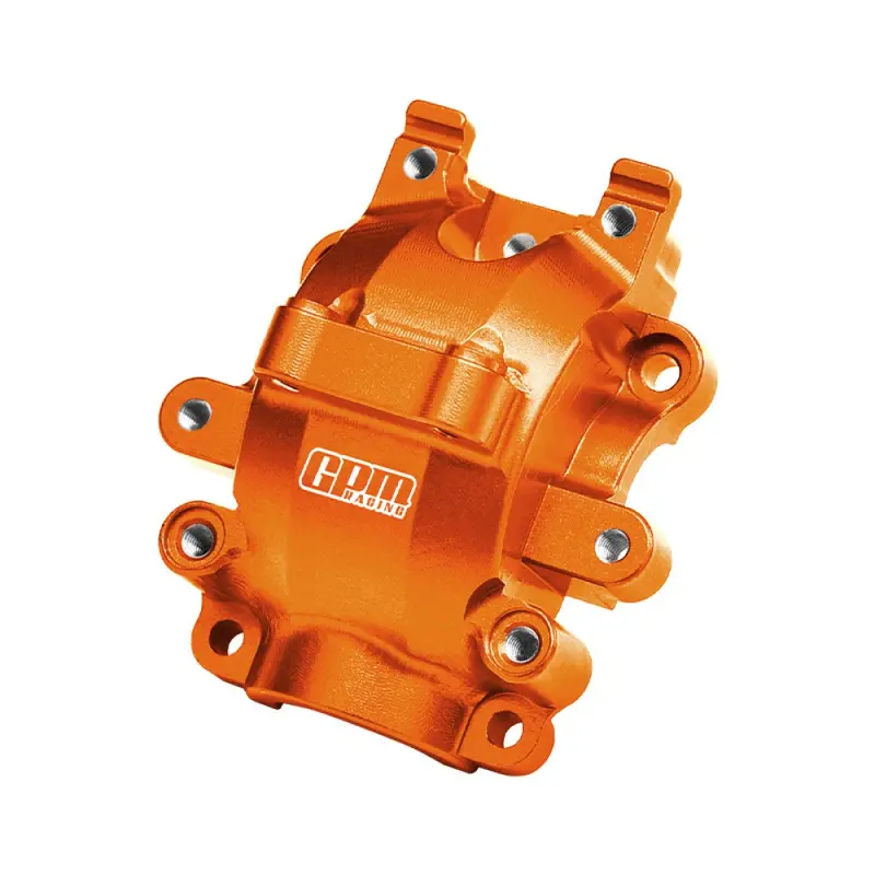 Aluminum 7075 Alloy Front Differential Housing For Traxxas 1:10 Ford Gt 4-Tec 2.0 / 4-Tec 3.0 Corvette Stingray / Factory Five 1933 Hot Rod Coupe / Toyota Gr Supra Gt4 - Orange 1