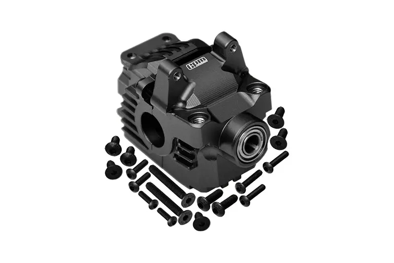 Aluminum 7075 Alloy Front Differential Housing (Larger Inner Bearings) For Traxxas 1:10 Rustler 4X4 Vxl / Slash 4X4 Vxl / Hoss 4X4 Vxl / Ford Fiesta / Ford F150 / Stampede 4X4 / 1:7 Awd Xo-01 - Black 1