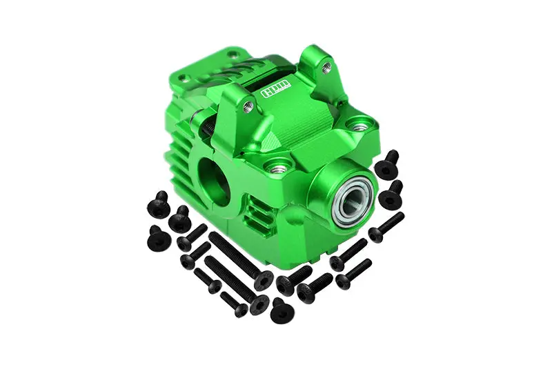 Aluminum 7075 Alloy Front Differential Housing (Larger Inner Bearings) For Traxxas 1:10 Rustler 4X4 Vxl / Slash 4X4 Vxl / Hoss 4X4 Vxl / Ford Fiesta / Ford F150 / Stampede 4X4 / 1:7 Awd Xo-01 - Green 1