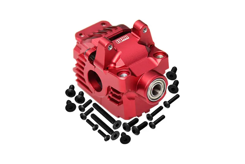 Aluminum 7075 Alloy Front Differential Housing (Larger Inner Bearings) For Traxxas 1:10 Rustler 4X4 Vxl / Slash 4X4 Vxl / Hoss 4X4 Vxl / Ford Fiesta / Ford F150 / Stampede 4X4 / 1:7 Awd Xo-01 - Red 1