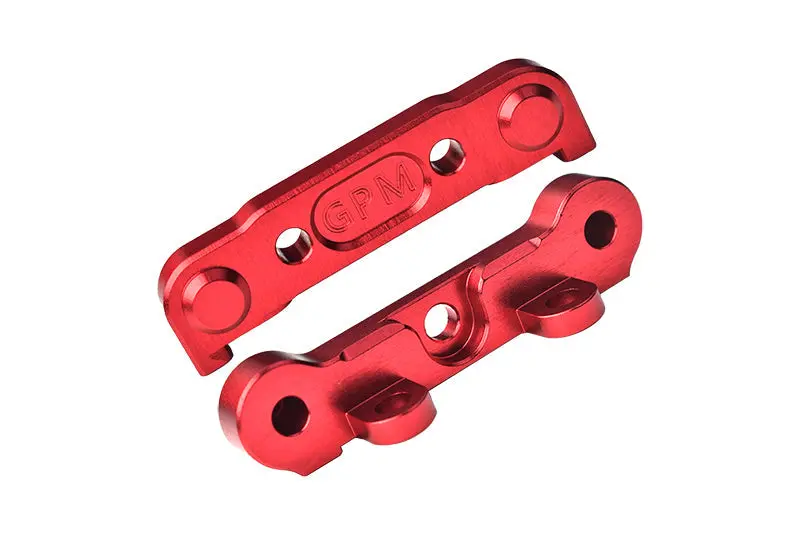 Aluminum 7075 Alloy Front Hinge Pin Brace Set For Tekno 1/10 Mt410 2.0 4X4 Pro Monster Truck-Tkr9501 / Sct410 2.0 4X4 Short Course Truck Kit-Tkr9500 Upgrades - Red 1