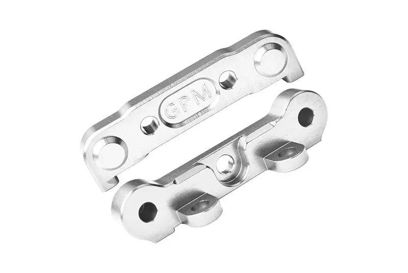 Aluminum 7075 Alloy Front Hinge Pin Brace Set For Tekno 1/10 Mt410 2.0 4X4 Pro Monster Truck-Tkr9501 / Sct410 2.0 4X4 Short Course Truck Kit-Tkr9500 Upgrades - Silver 1