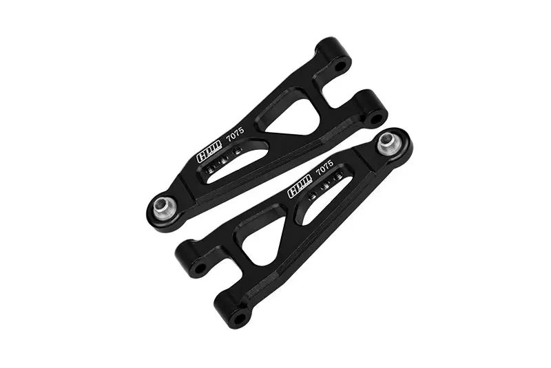 Aluminum 7075 Alloy Front Lower Suspension Arms For Arrma 1/14 Mojave Grom Mega 380 Brushed 4X4 Small Scale Desert Truck Rtr-Ara2104 Upgrades - Black 1