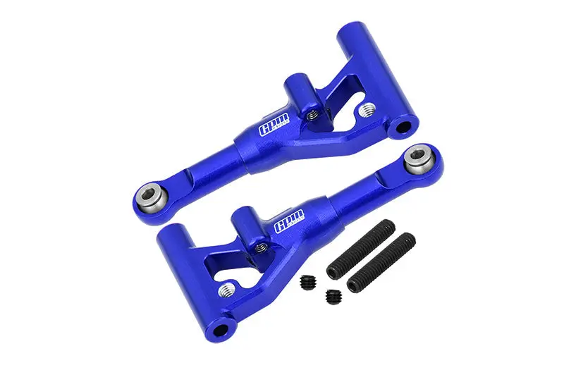 Aluminum 7075 Alloy Front Lower Suspension Arms For Traxxas 1/10 4-Tec Drift Ford Mustang Rwd Drift Car Rtr 105237-4 Upgrades - Blue 1