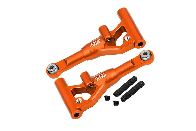 Aluminum 7075 Alloy Front Lower Suspension Arms For Traxxas 1/10 4-Tec Drift Ford Mustang Rwd Drift Car Rtr 105237-4 Upgrades - Orange 1