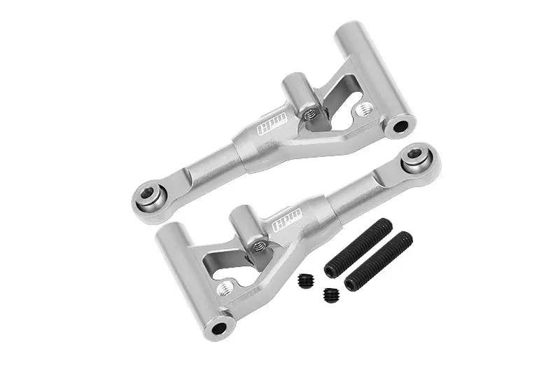 Aluminum 7075 Alloy Front Lower Suspension Arms For Traxxas 1/10 4-Tec Drift Ford Mustang Rwd Drift Car Rtr 105237-4 Upgrades - Silver 1