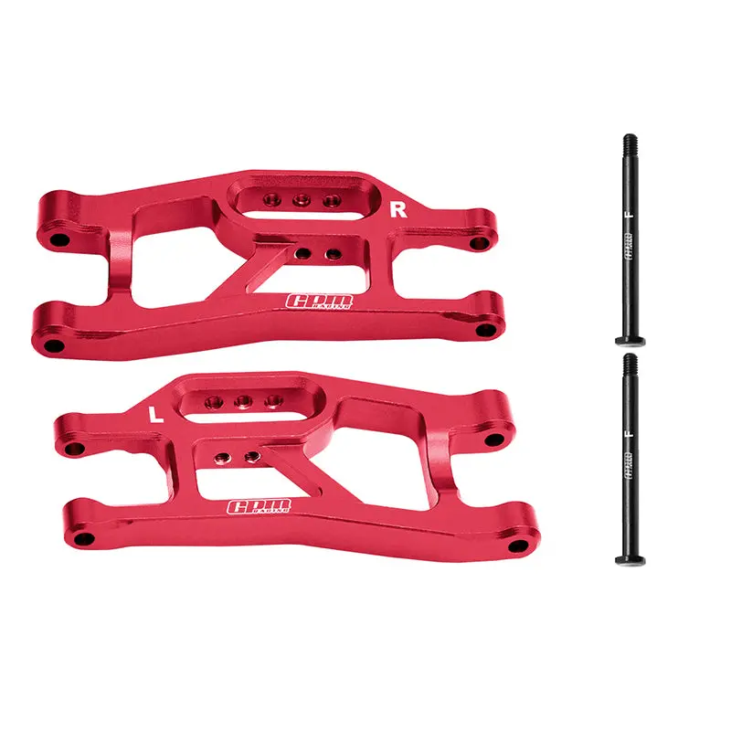 Aluminum 7075 Alloy Front Lower Suspension Arms For Traxxas 1/16 Mini Maxx 4Wd Rtr Brushless Monster Truck 107154-1 Upgrades - Red 1