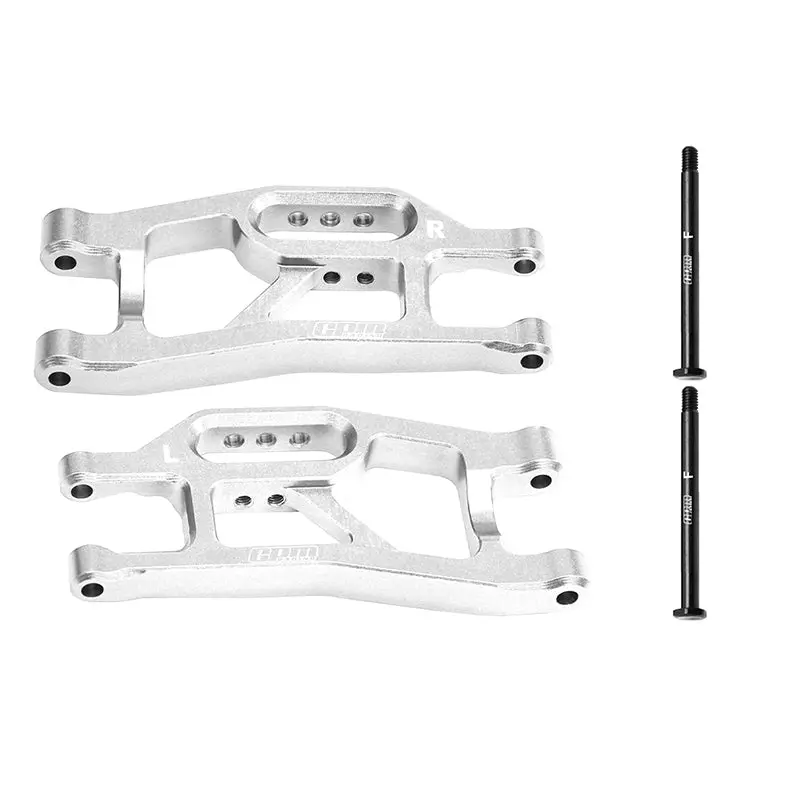 Aluminum 7075 Alloy Front Lower Suspension Arms For Traxxas 1/16 Mini Maxx 4Wd Rtr Brushless Monster Truck 107154-1 Upgrades - Silver 1