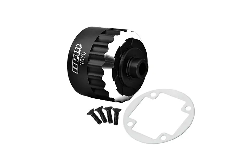Aluminum 7075 Alloy Front Or Center Or Rear Diff Housing For Losi 1:6 Super Baja Rey 4X4-Los05013 / Super Baja Rey 2.0 Brushless Desert Truck-Los05021 Upgrades - Black 1