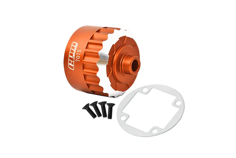 Aluminum 7075 Alloy Front Or Center Or Rear Diff Housing For Losi 1:6 Super Baja Rey 4X4-Los05013 / Super Baja Rey 2.0 Brushless Desert Truck-Los05021 Upgrades - Orange 1