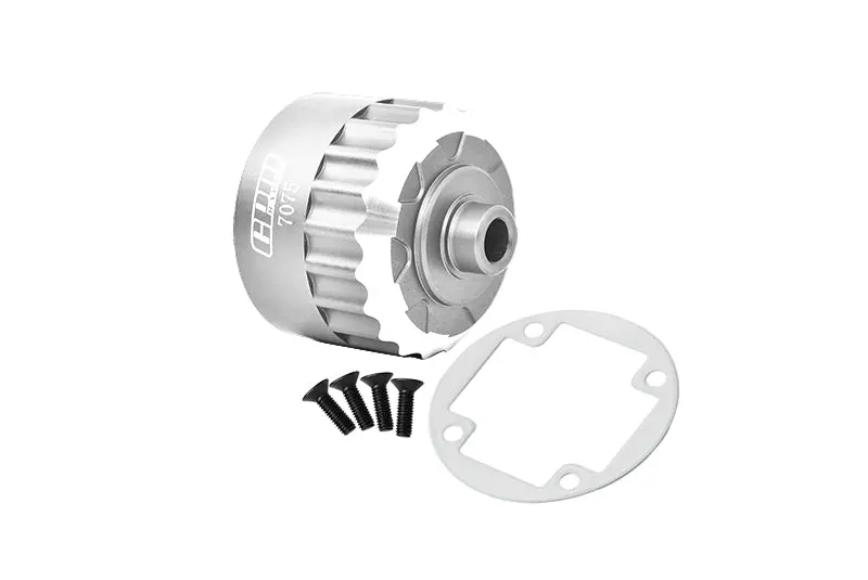 Aluminum 7075 Alloy Front Or Center Or Rear Diff Housing For Losi 1:6 Super Baja Rey 4X4-Los05013 / Super Baja Rey 2.0 Brushless Desert Truck-Los05021 Upgrades - Silver 1