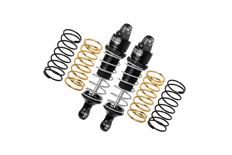 Aluminum 7075 Alloy Front Or Rear Adjustable Spring Shock 58Mm For Arrma 1:18 Granite Grom Mega 380-Ara2102 / Typhon Grom Mega 380-Ara2106 / 1:14 Mojave Grom Mega 380-Ara2104 Upgrades - Black 1