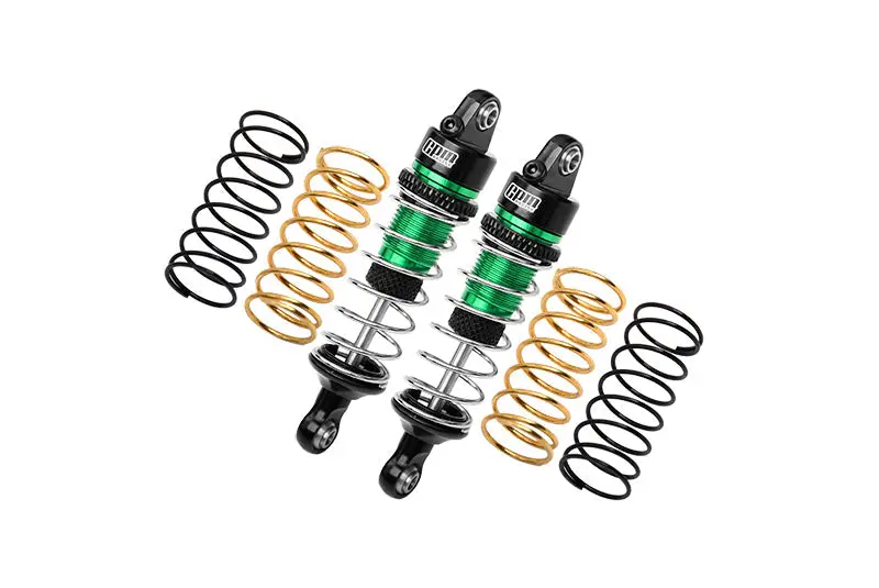Aluminum 7075 Alloy Front Or Rear Adjustable Spring Shock 58Mm For Arrma 1:18 Granite Grom Mega 380-Ara2102 / Typhon Grom Mega 380-Ara2106 / 1:14 Mojave Grom Mega 380-Ara2104 Upgrades - Green 1