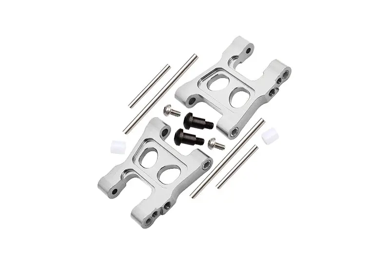 Aluminum 7075 Alloy Front Or Rear Lower Suspension Arms For Traxxas 1/18 4Wd Latrax Rally 75054 Upgrade Parts - Silver 1