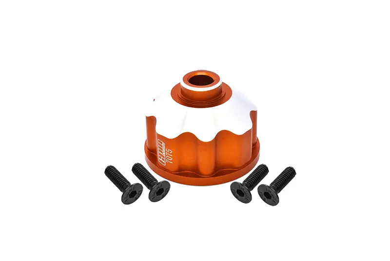 Aluminum 7075 Alloy Front Or Rear Or Center Differential Case For Traxxas 1:10 4Wd Maxx-89076-4 / Maxx With Widemaxx-89086-4 / 1:8 4Wd Maxx Slash 6S-102076-4 Upgrades - Orange 1