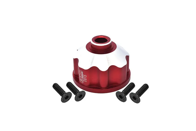 Aluminum 7075 Alloy Front Or Rear Or Center Differential Case For Traxxas 1:10 4Wd Maxx-89076-4 / Maxx With Widemaxx-89086-4 / 1:8 4Wd Maxx Slash 6S-102076-4 Upgrades - Red 1