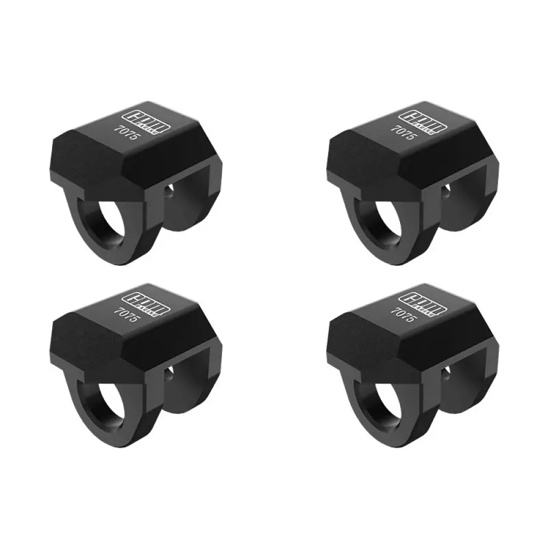Aluminum 7075 Alloy Front & Rear Shock Cap Protector For Arrma 1:14 Typhon Grom / 1:16 Mojave Grom / 1:18 Granite Grom Small-Scale Monster Truck Upgrades - Black 1