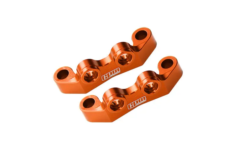 Aluminum 7075 Alloy Front & Rear Upper Arm Bulk For Tamiya 1/10 Rc Car Tt02 Upgrade Parts - Orange 1