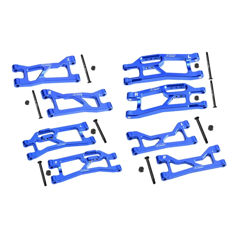 Aluminum 7075 Alloy Front + Rear (Upper & Lower) Suspension Arms For Traxxas 1/16 Mini Xrt Vxl-3S 108076-1 Monster Truck Upgrades - Blue 1
