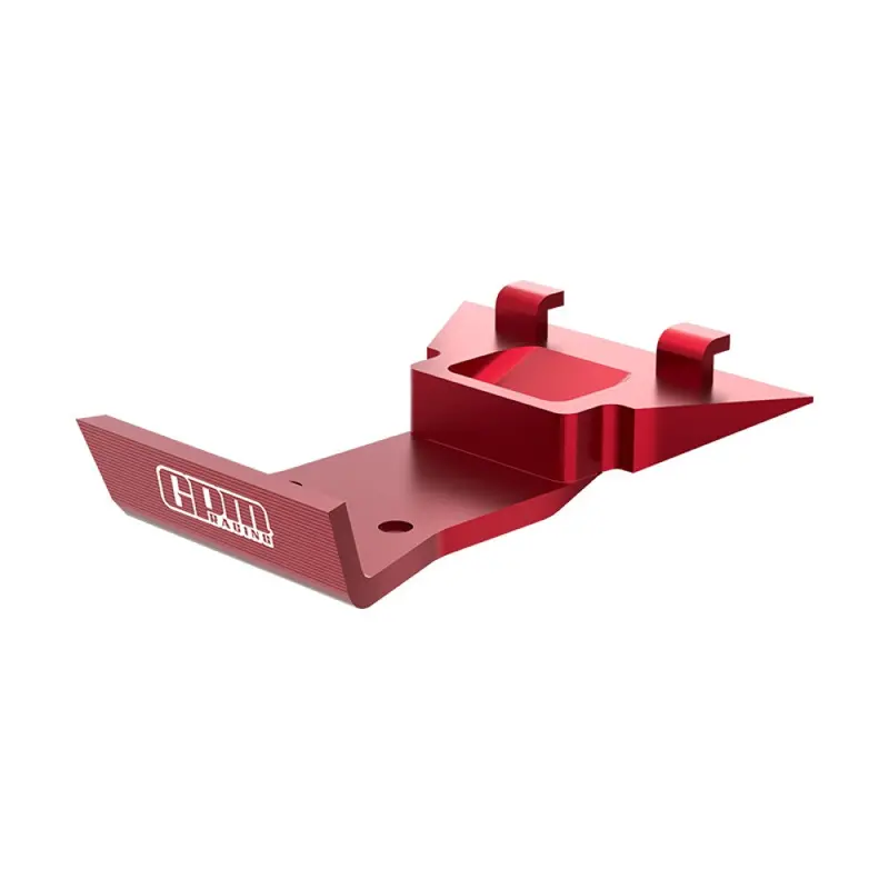 Aluminum 7075 Alloy Front Skid Plate Bumper For Losi 1:24 Micro-B 2Wd Buggy Rtr-Los00007 / 1:28 Micro-T 2S 2Wd Rtr Stadium Truck-Los-1392 Upgrades - Red 1