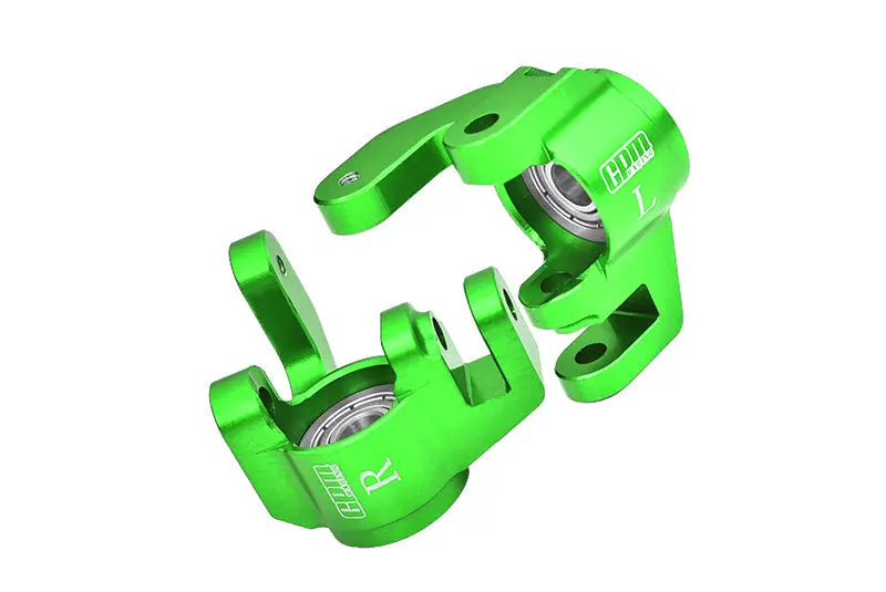 Aluminum 7075 Alloy Front Spindles (Larger Inner Bearings) For Tekno 1/10 Mt410 2.0 4X4 Pro Monster Truck-Tkr9501 / Sct410 2.0 4X4 Short Course Truck Kit-Tkr9500 Upgrades - Green 1
