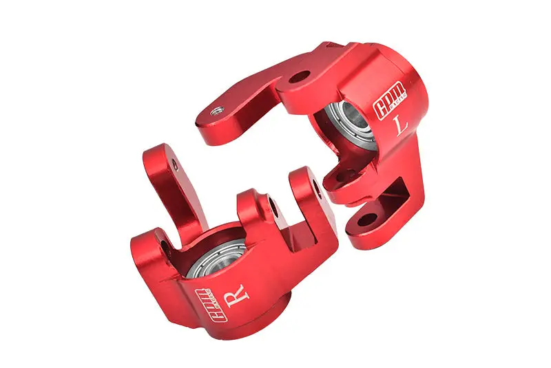 Aluminum 7075 Alloy Front Spindles (Larger Inner Bearings) For Tekno 1/10 Mt410 2.0 4X4 Pro Monster Truck-Tkr9501 / Sct410 2.0 4X4 Short Course Truck Kit-Tkr9500 Upgrades - Red 1