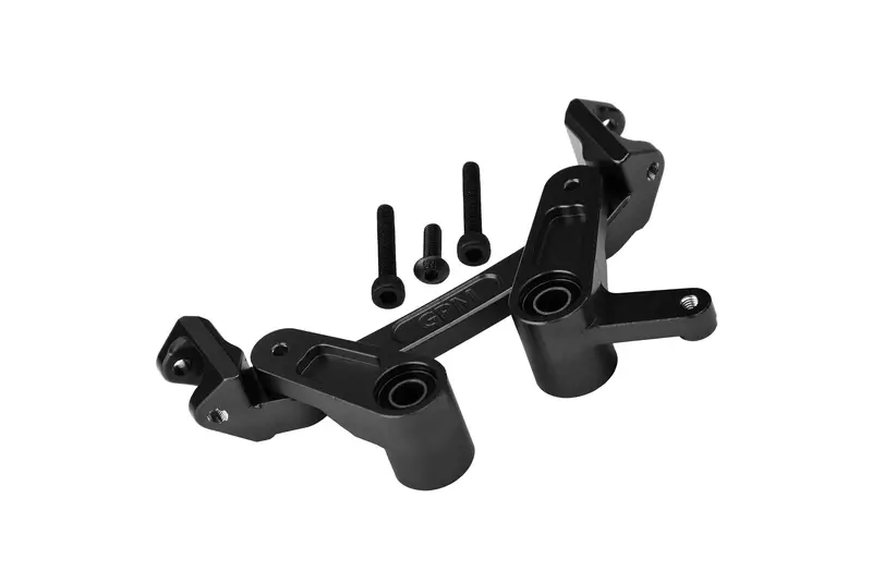 Aluminum 7075 Alloy Front Steering Assembly For Arrma 1/8 Mojave 4X4 4S Blx Desert Truck Rtr-Ara4404 Upgrades - Black 1