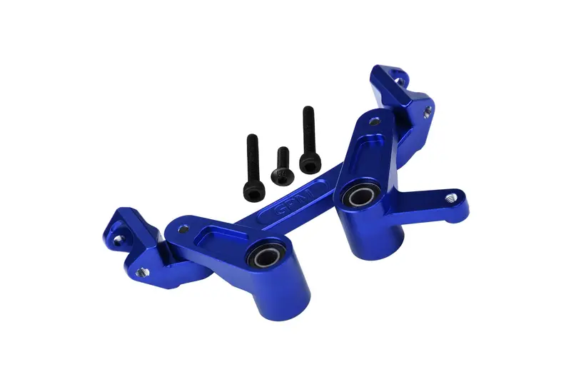Aluminum 7075 Alloy Front Steering Assembly For Arrma 1/8 Mojave 4X4 4S Blx Desert Truck Rtr-Ara4404 Upgrades - Blue 1