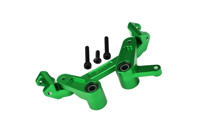 Aluminum 7075 Alloy Front Steering Assembly For Arrma 1/8 Mojave 4X4 4S Blx Desert Truck Rtr-Ara4404 Upgrades - Green 1