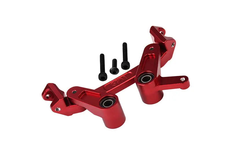 Aluminum 7075 Alloy Front Steering Assembly For Arrma 1/8 Mojave 4X4 4S Blx Desert Truck Rtr-Ara4404 Upgrades - Red 1