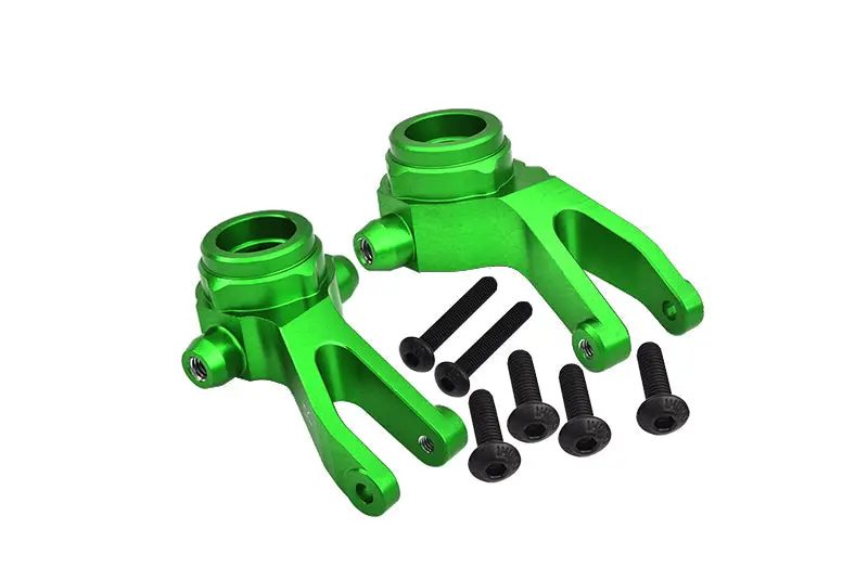 Aluminum 7075 Alloy Front Steering Block Knuckle Arms For Arrma 1:10 Granite / Big Rock / Senton / Vorteks / 1:8 Typhon Aluminum Upgrade Parts - Green 1