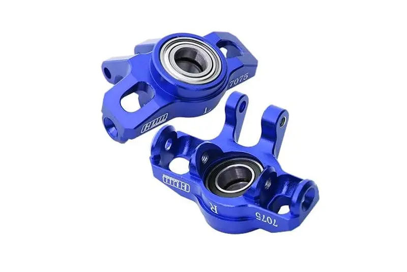Aluminum 7075 Alloy Front Steering Block (Larger Inner Bearings) For Arrma 1/14 Mojave Grom Mega 380 Brushed 4X4 Small Scale Desert Truck Rtr-Ara2104 Upgrades - Blue 1