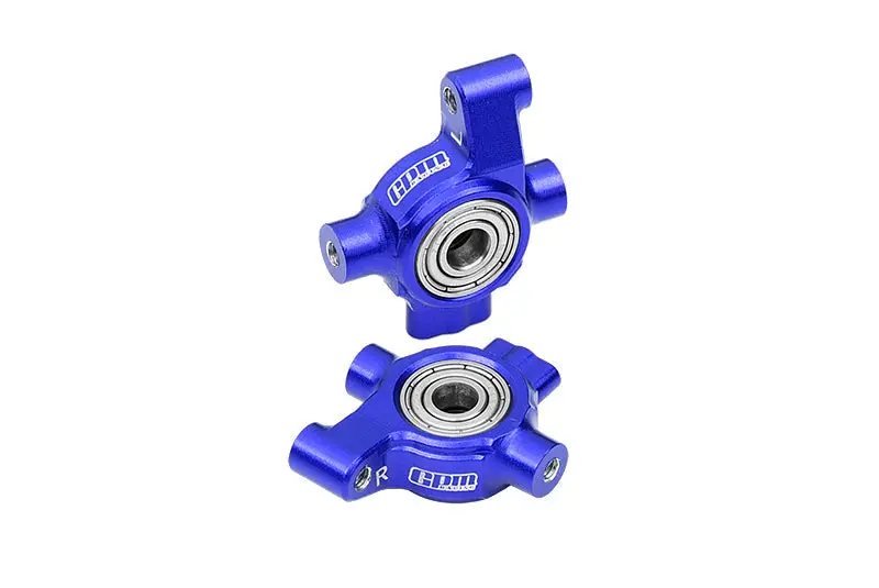 Aluminum 7075 Alloy Front Steering Block (Larger Inner Bearings) For Traxxas 1/10 4-Tec Drift Ford Mustang Rwd Drift Car Rtr 105237-4 Upgrades - Blue 1